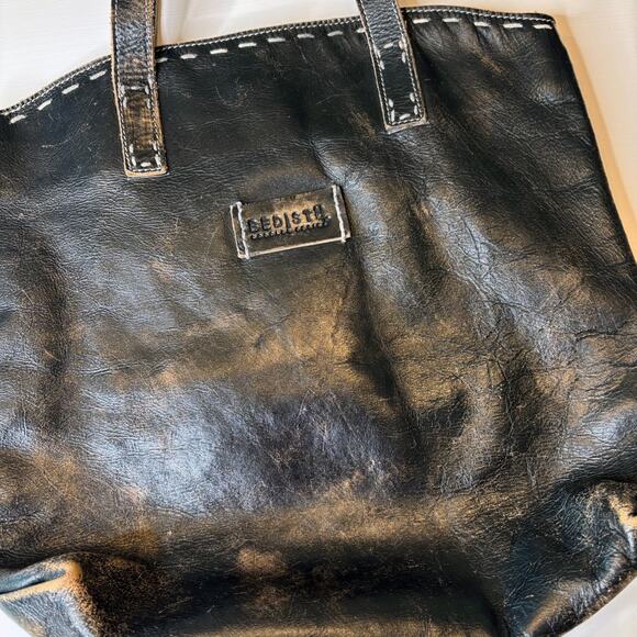 Bed Stu Skye II Women's Leather Tote Bag Handcrafted Distressed Whipstitch - Picture 2 of 12